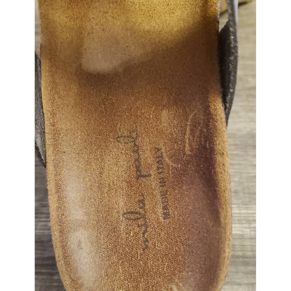 Mila Paoli Braided Cork Wedge Sandals Women's Size‎ 7 Blue - Picture 9 of 12